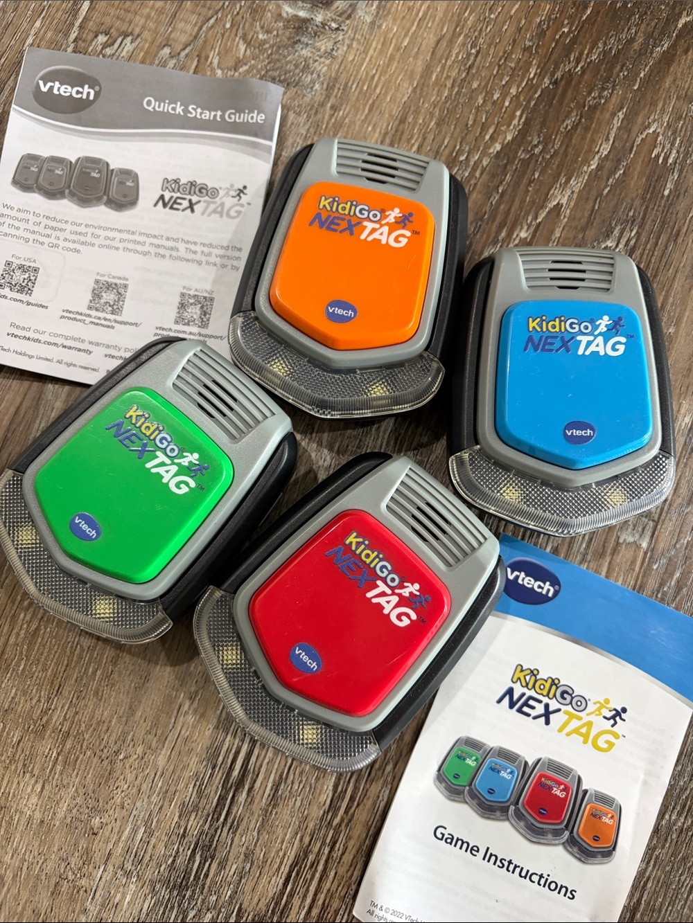 VTech KidiGo NEX TAG Set - Red, Blue, Green, Orange